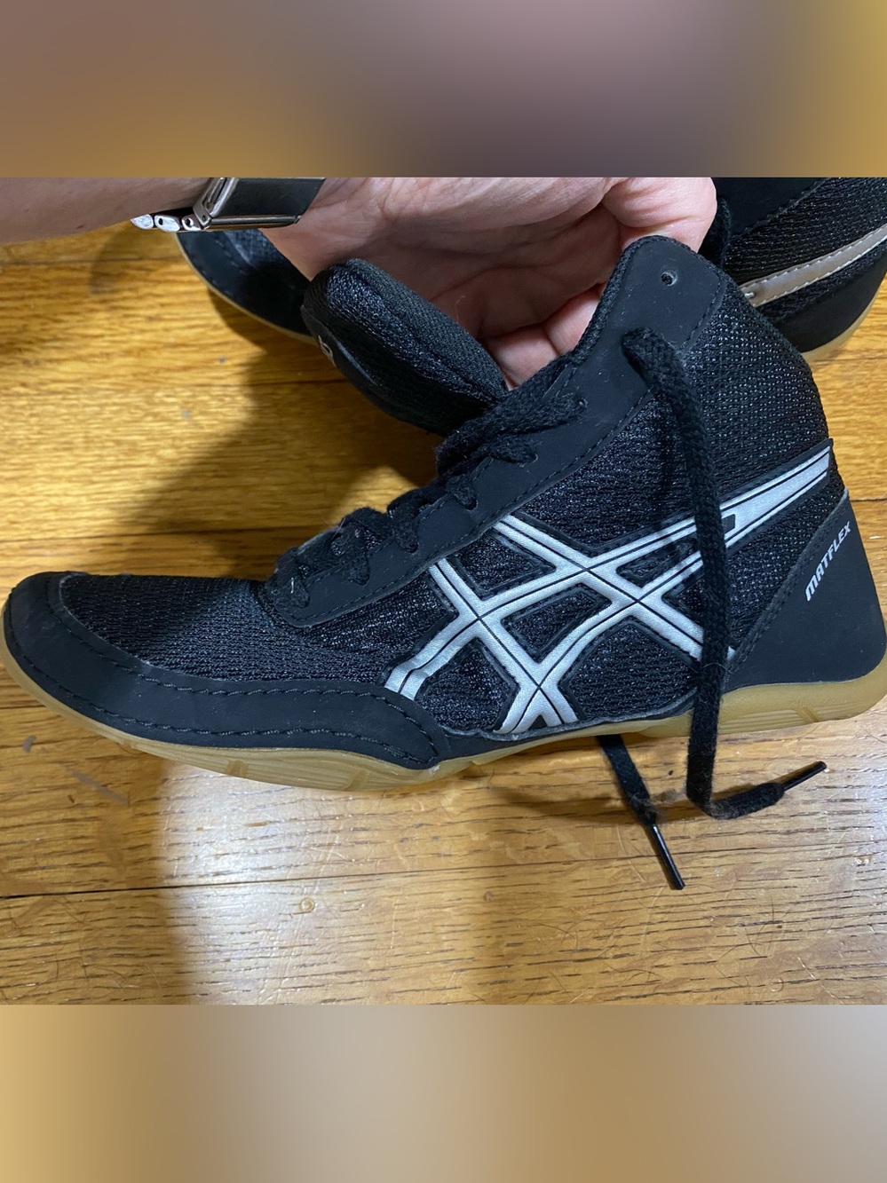 ASICS Black Wrestling Shoes